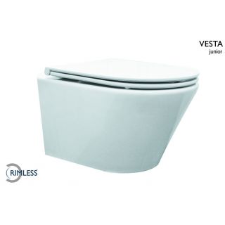 Sanifun Wiesbaden Vesta-Junior rimless wandcloset 47cm +Flatline zitting