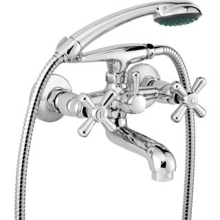 Sanifun robinet de baignoire avec ensemble de douche Symetro Chrome 15. 1