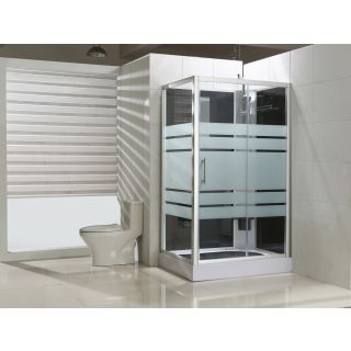 Cabine de douche complète Sanifun Erna 120 x 90 sans silicone. 1