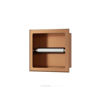 Porte-rouleau papier toilette Sanifun Kenzo sans abattant en cuivre bronze brossé intégré. 1